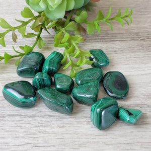 Malachite Tumbled 1-inch *Sold Individually*