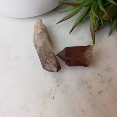 Marcasite Quartz w/ Hematite 1-6"