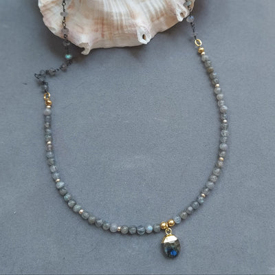 "Midnight Sun" Labradorite Necklace - Artisan Made