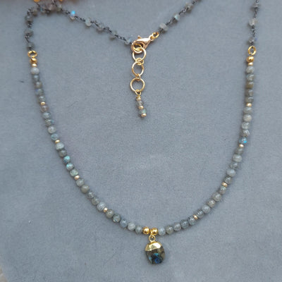 "Midnight Sun" Labradorite Necklace - Artisan Made