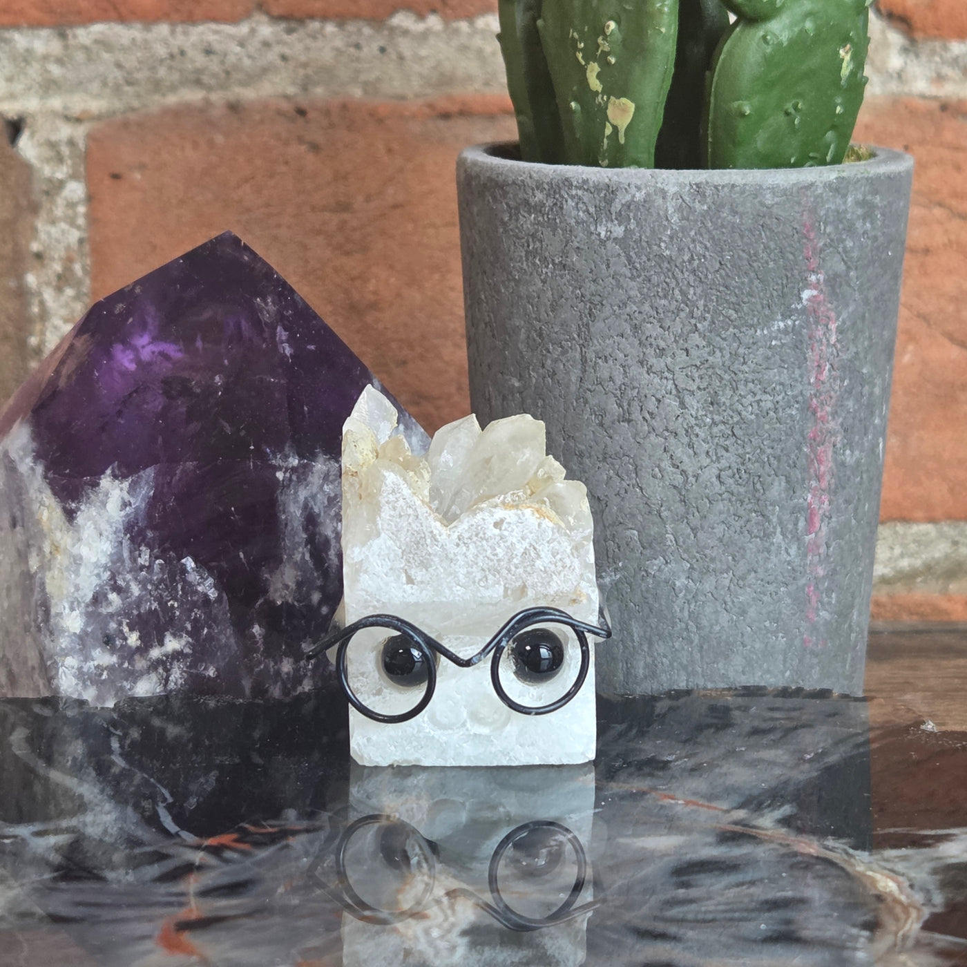 Mini Druzy Crystal Cuties w/Glasses -Variants