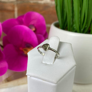 Moldavite Ring Natural with sterling silver Sized Band .25"