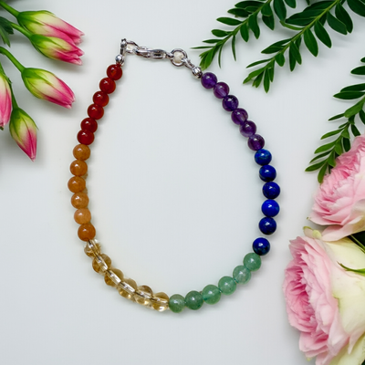 Multi-Gemstone Rainbow Bracelet - Artisan Made