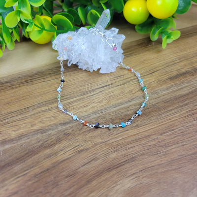 Multi Stone Anklet-Handcrafted