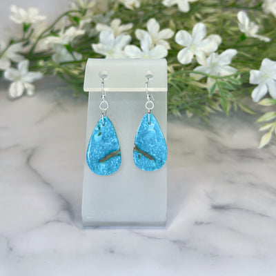 Nacozari Turquoise & Sterling Silver Earrings - Artisan Made