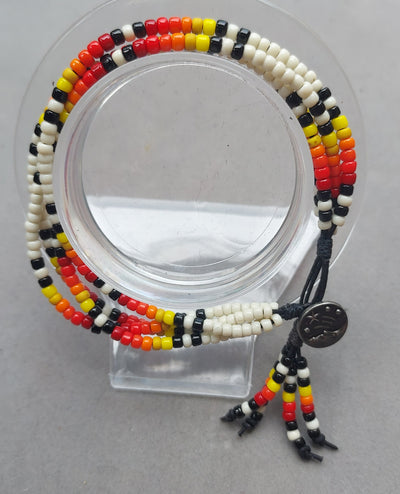 "Nature Girl" 4-Strand White Boho Bracelet- Artisan Made