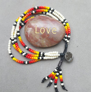 "Nature Girl" 4-Strand White Boho Bracelet- Artisan Made