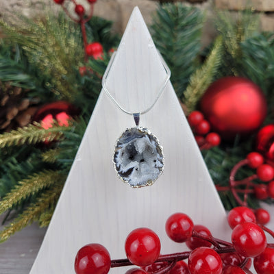 Oco Geode Half Plated Pendant 1-1.5"