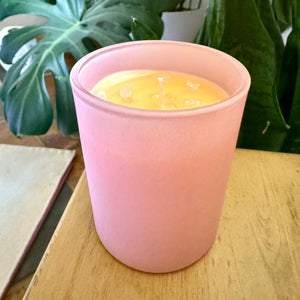 Organic Nag Champa Crystal Candle - Artisan Made