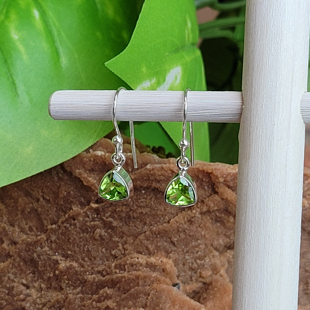 Peridot Earrings, Peridot Green popular Gemstone Dangle. Long Earrings, Green gem Earrings Silver