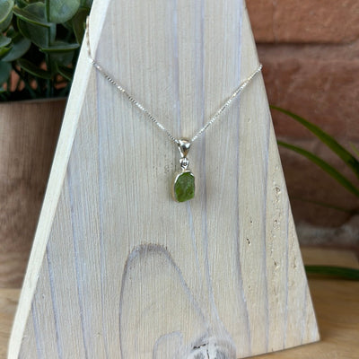 Peridot Rough sterling silver Pendant
