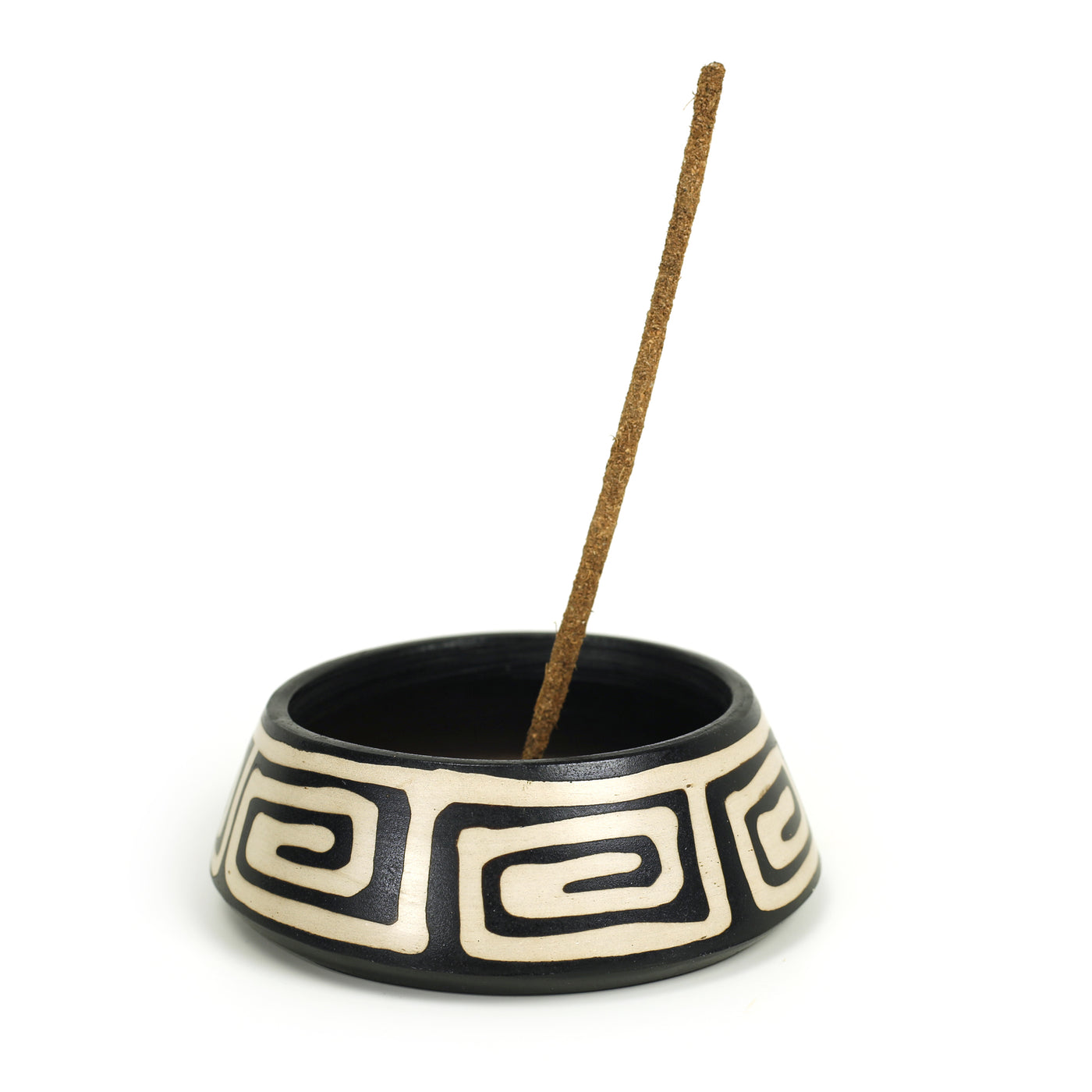 Peruvian Ceramic Incense Burner for Stick and Cone Incense - Artisan Made
