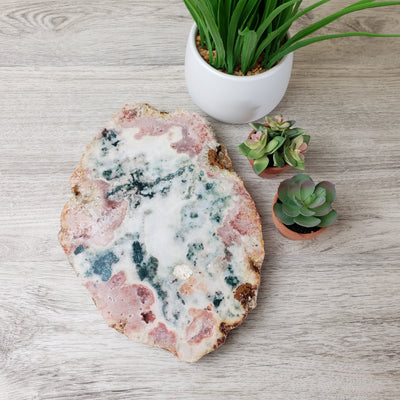 Pink Amethyst Platter/Slab in a range in sizes and shapes, roughly 6-9"