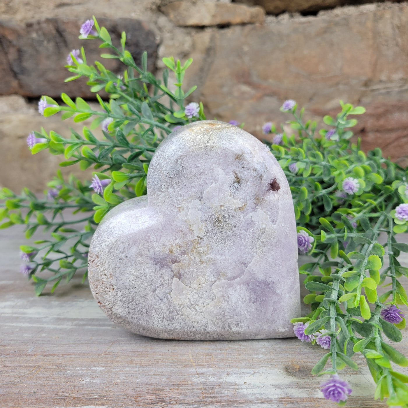 Pink (Rose) Amethyst Polished Heart various sizes - 2.5" to 8"