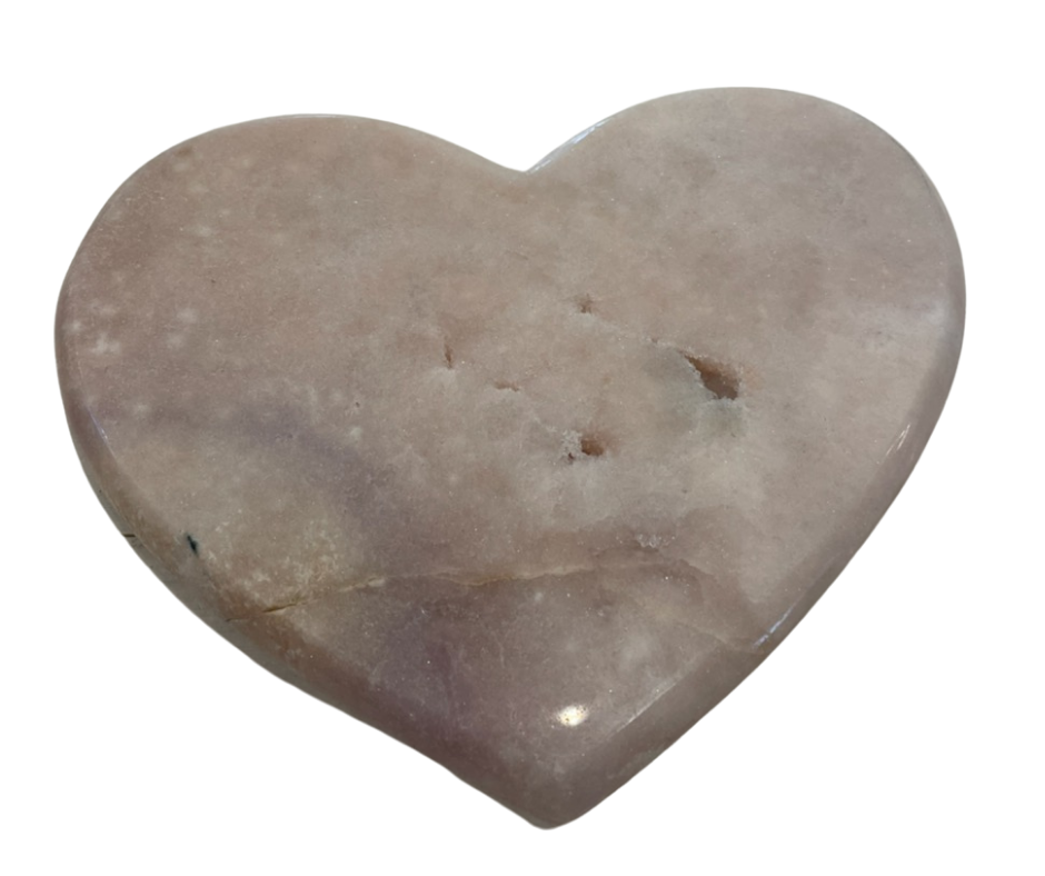 Pink (Rose) Amethyst Polished Heart various sizes - 2.5" to 8"