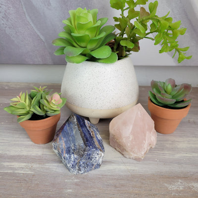 Polished Gemstone Points 2-3" Sodalite and Rose Quartz