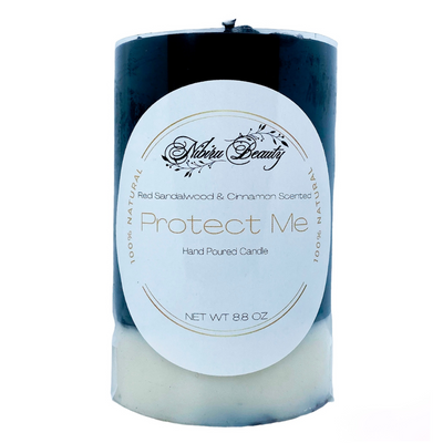 Protect Me Candle w/Hematite and Clear Quartz - Artisan Made