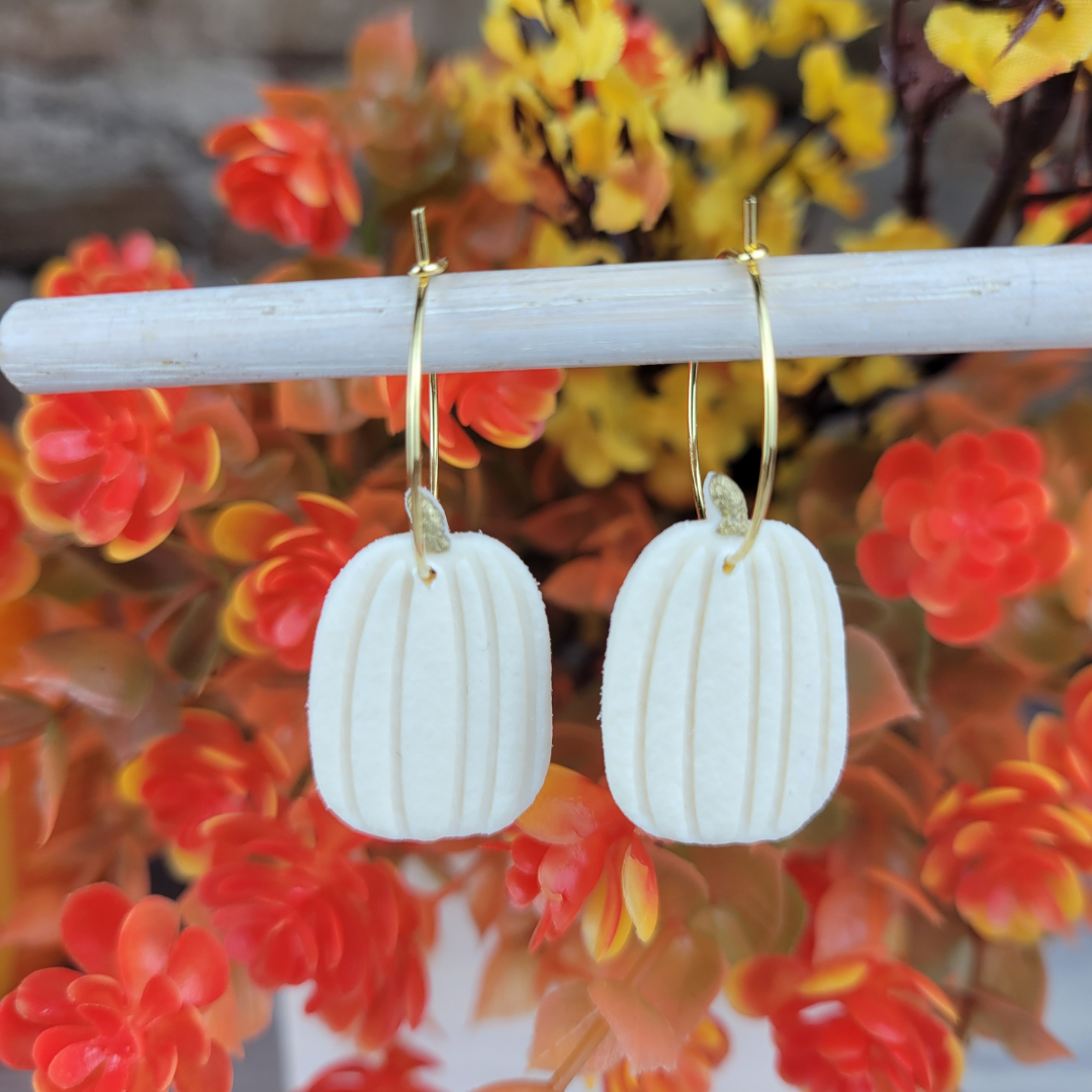 Pumpkin Hoop Earrings - Artisan Made