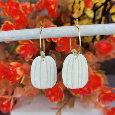 Pumpkin Hoop Earrings - Artisan Made