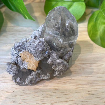 Quartz with Calcite & Goethite Specimen