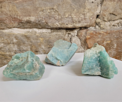 Raw Amazonite Chunk from Brazil 2-7"