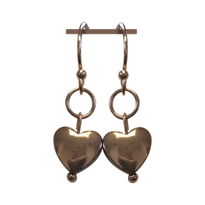 Rose gold Hematite Earrings with Accent Ring