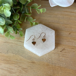 Rose gold Hematite Earrings with Accent Ring