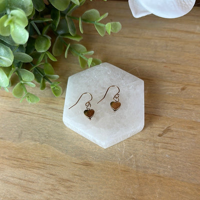 Rose gold Hematite Earrings with Accent Ring