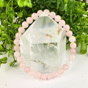 Rose Quartz 6mm Beaded Stretch Bracelet