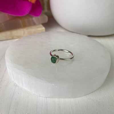 Rough Gemstone Ring (Pink Tourmaline, Emerald, Black Tourmaline, Rhodolite, Rose Qtz, Ruby) Sterling Silver Sized Ring