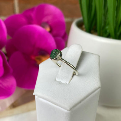 Rough Gemstone Ring (Pink Tourmaline, Emerald, Black Tourmaline, Rhodolite, Rose Qtz, Ruby) Sterling Silver Sized Ring