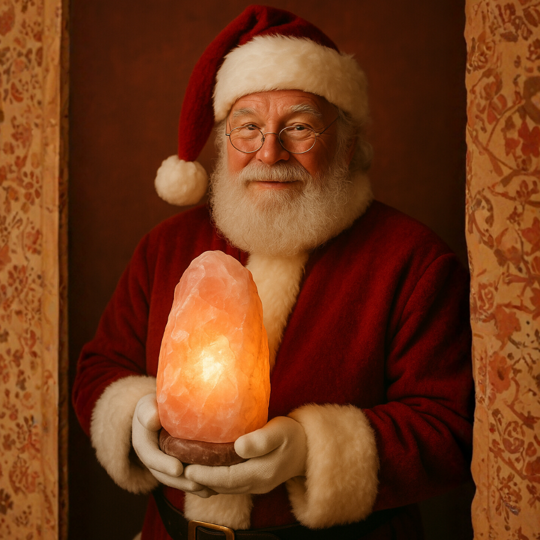 Rough Orange Calcite Lamp with bulb and cord