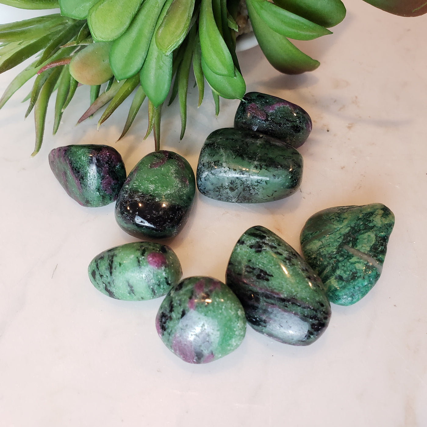 Ruby Zoisite Tumbled 1" *Sold Individually*