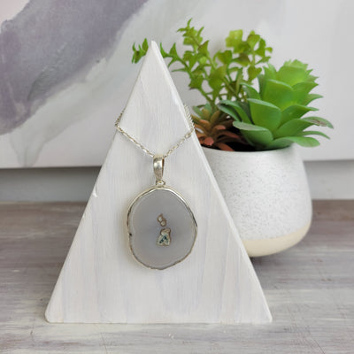 Sea Foam Agate sterling silver Pendant