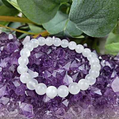 Selenite 8mm Stretch Bracelet