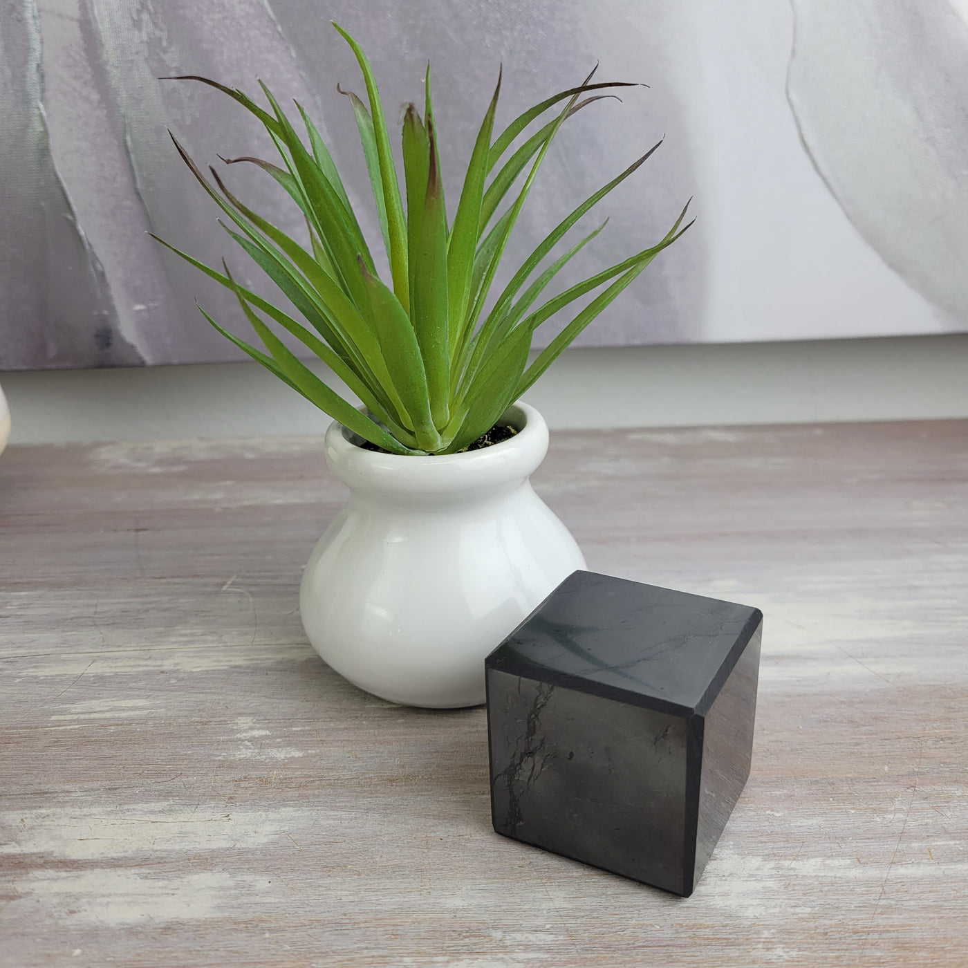 Shungite Polished Stone Cube 2"