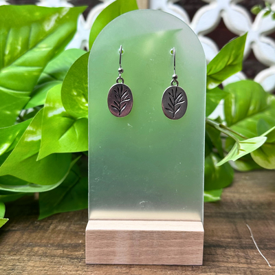 Silver Leaf Earrings - Artisan Made