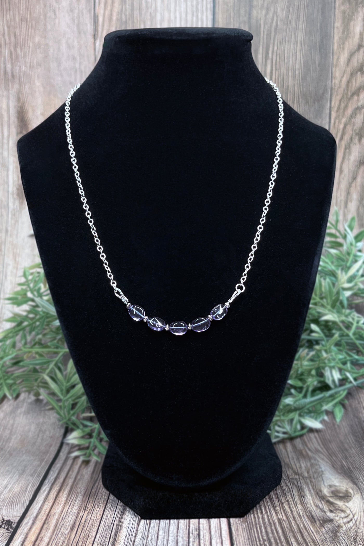 Silver Plated Amethyst Necklace - Artisan Made