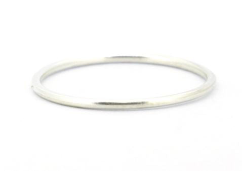 Single Stackable silver Rings - Simple Rings silver 1mm
