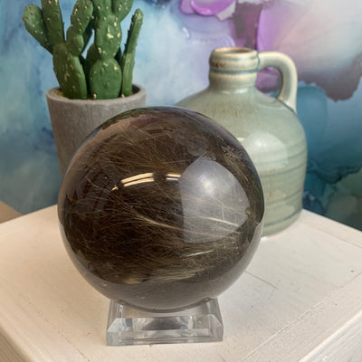 Smoky Quartz Rutile Spheres - various sizes