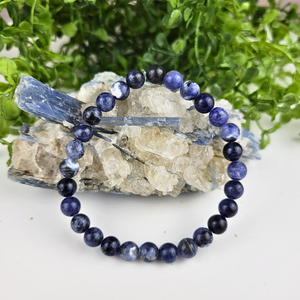 Sodalite 6mm Beaded Stretch Bracelet