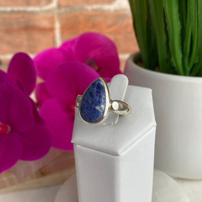 Sodalite sterling silver Ring - Sized or Adjustable