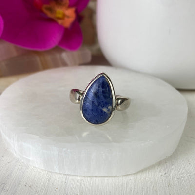 Sodalite sterling silver Ring - Sized or Adjustable