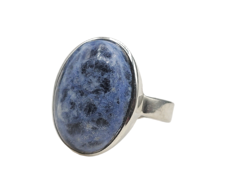 Sodalite sterling silver Ring - Sized or Adjustable