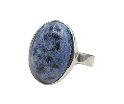 Sodalite sterling silver Ring - Sized or Adjustable