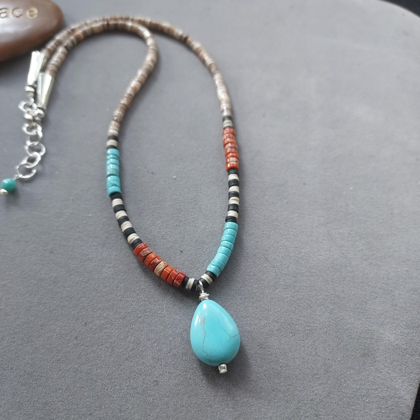 "Southwest Desert" Native Turquoise & Heishi Necklace – Artisan Made