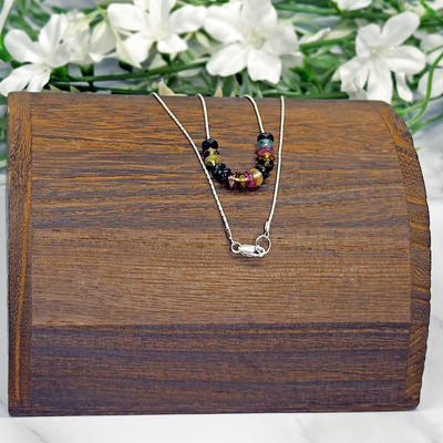 Sterling Silver and Tourmaline Necklace - Artisan Made