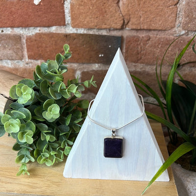 Sugilite sterling silver Pendant Necklace (15-20mm)