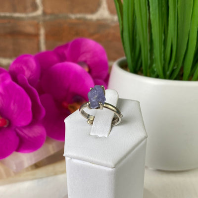 Tanzanite Rough sterling silver Ring (Sized and Adjustable)