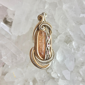 Topaz Wire Wrapped Pedant - Artisan Made